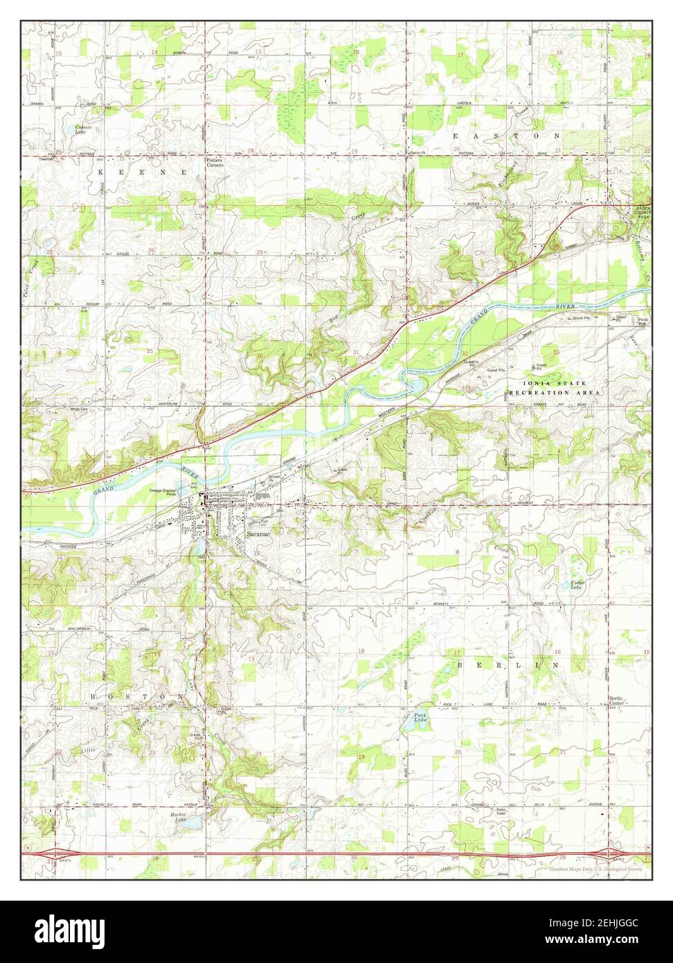 Saranac, Michigan, map 1978, 124000, United States of America by