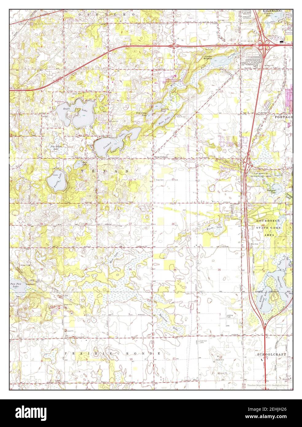 Schoolcraft NW, Michigan, map 1967, 124000, United States of America by Timeless Maps, data U.S