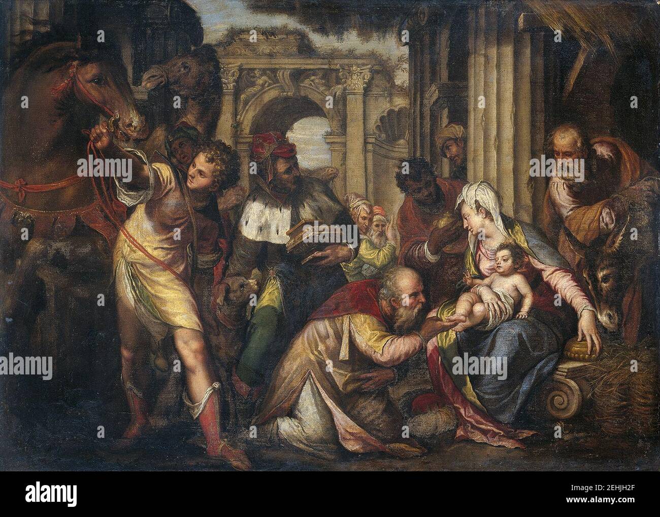 Paolo Farinato - The Adoration of the Magi Stock Photo - Alamy