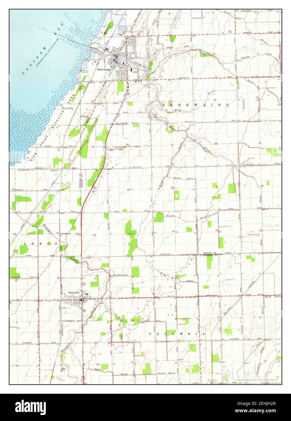 Sebewaing, Michigan, map 1963, 124000, United States of America by