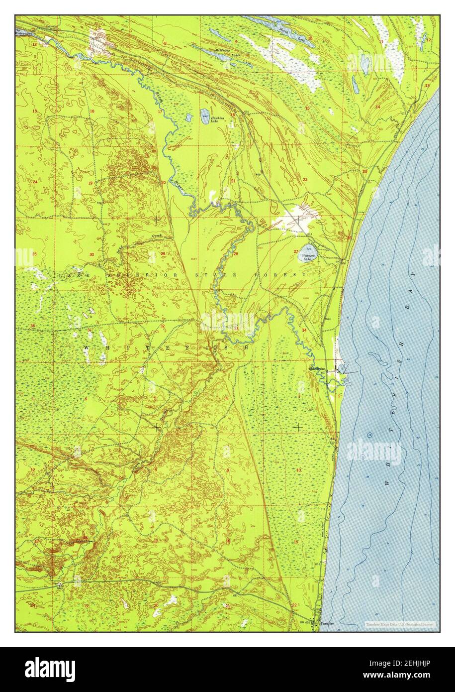 Shelldrake, Michigan, map 1951, 124000, United States of America by