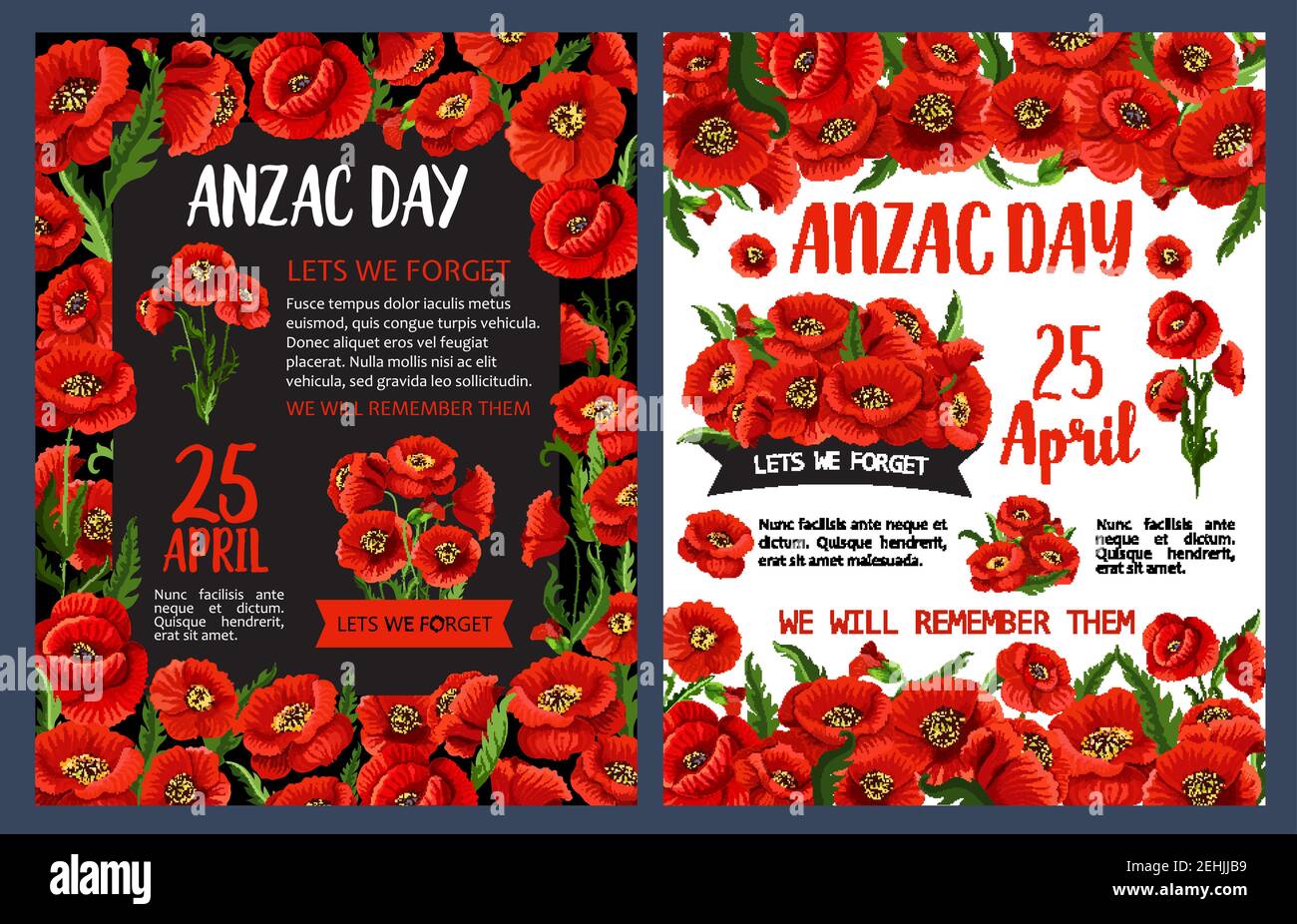 Anzac Remembrance Day poster for Australian and New Zealand national memorial anniversary of war 