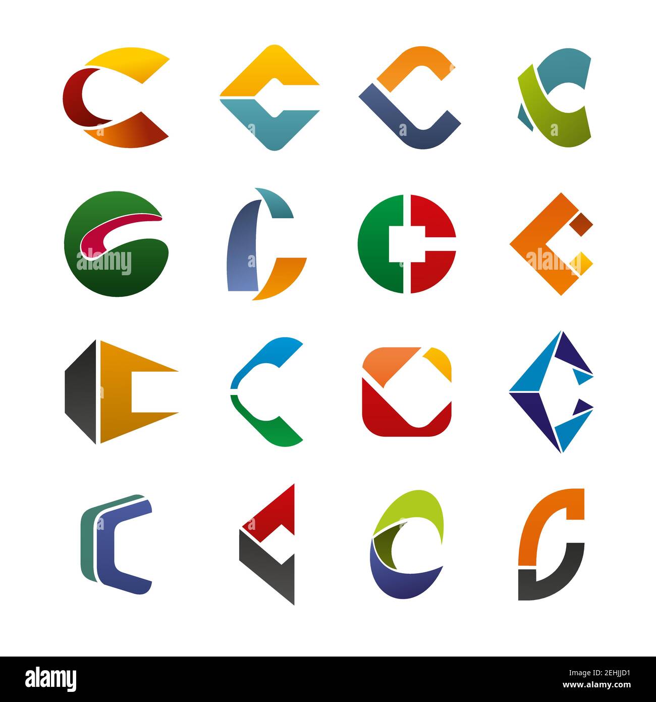 Abstract letter C design for corporate identity. Vector letter C ...