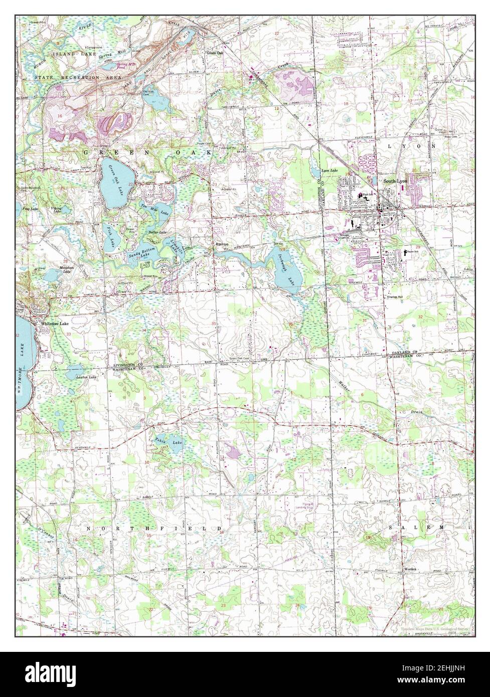 South Lyon Michigan Map South Lyon, Michigan, Map 1965, 1:24000, United States Of America By  Timeless Maps, Data U.s. Geological Survey Stock Photo - Alamy