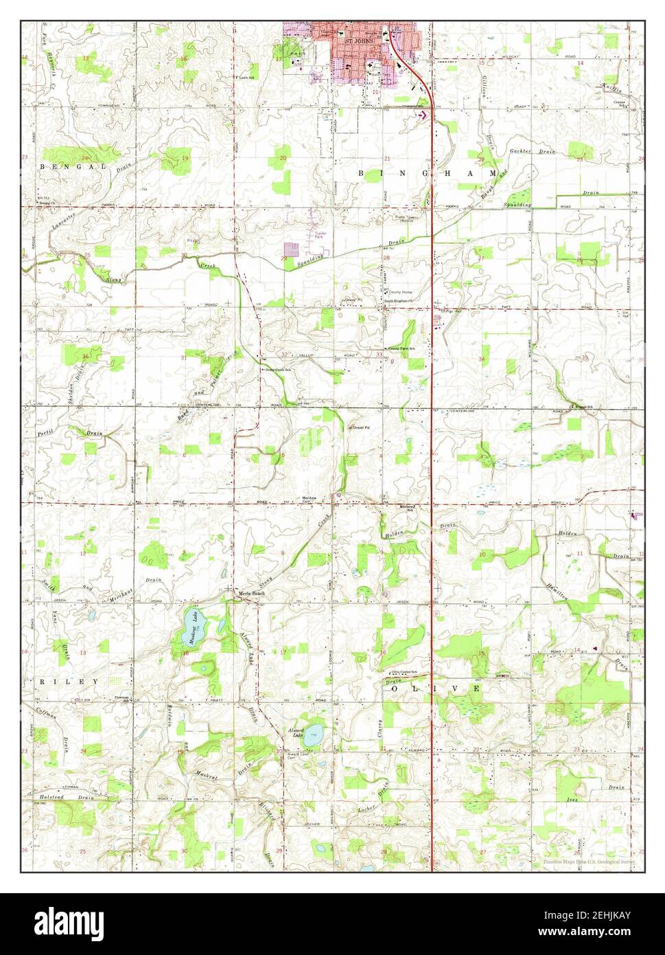 St johns michigan map Cut Out Stock Images & Pictures Alamy