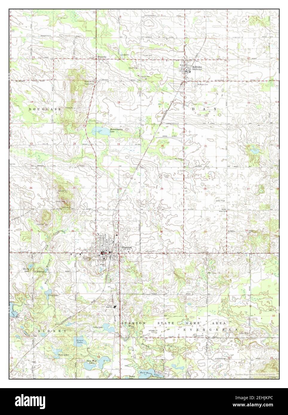 Stanton, Michigan, map 1964, 124000, United States of America by