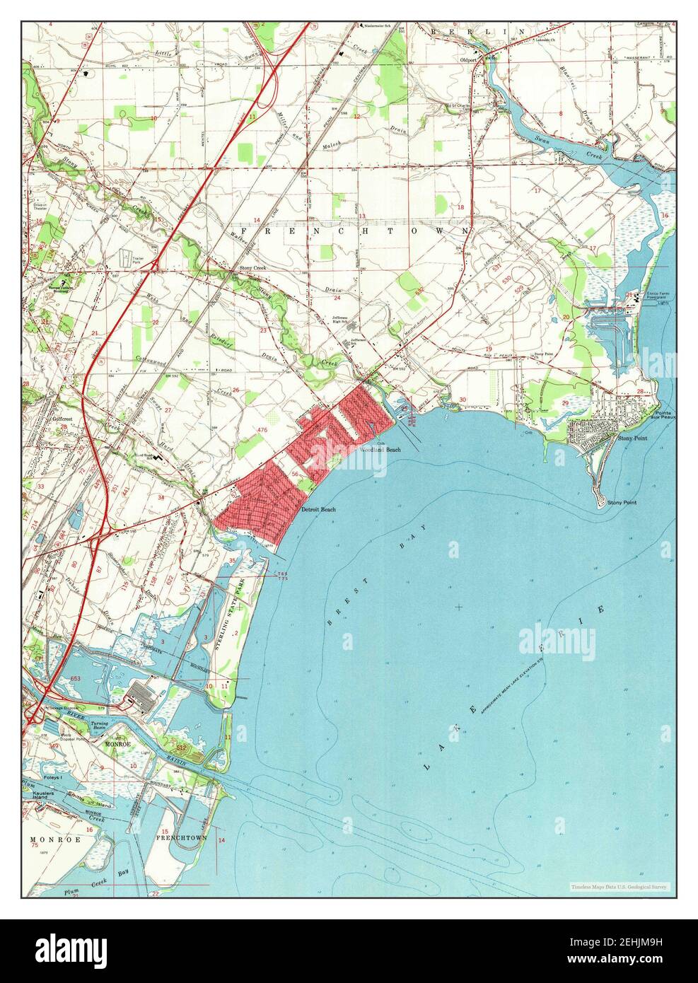 Stony Point, Michigan, map 1967, 124000, United States of America by