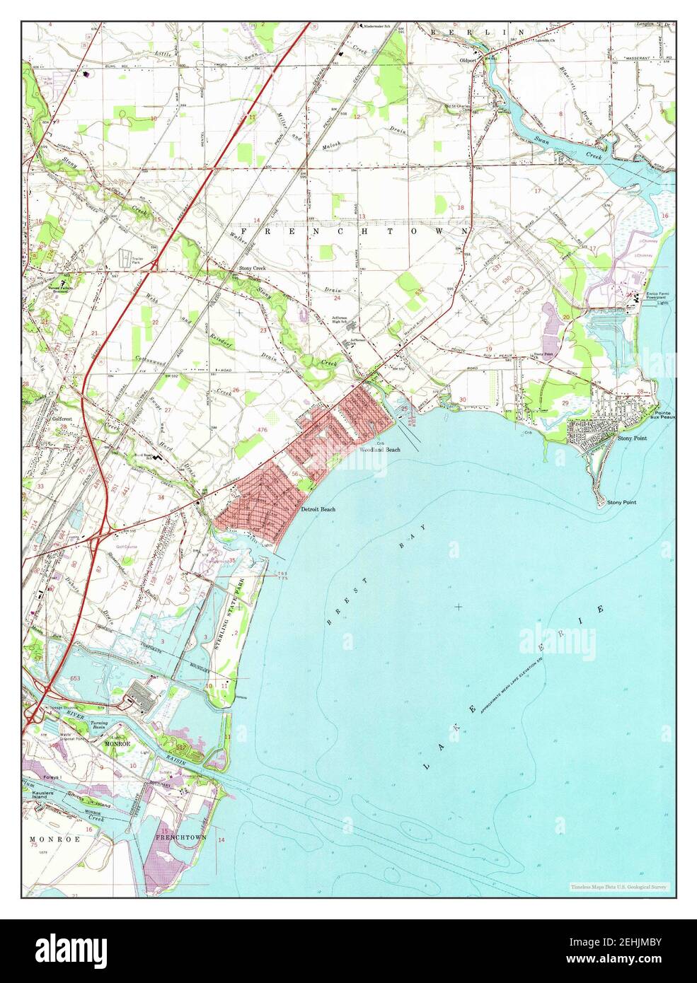 Stony Point, Michigan, map 1967, 124000, United States of America by