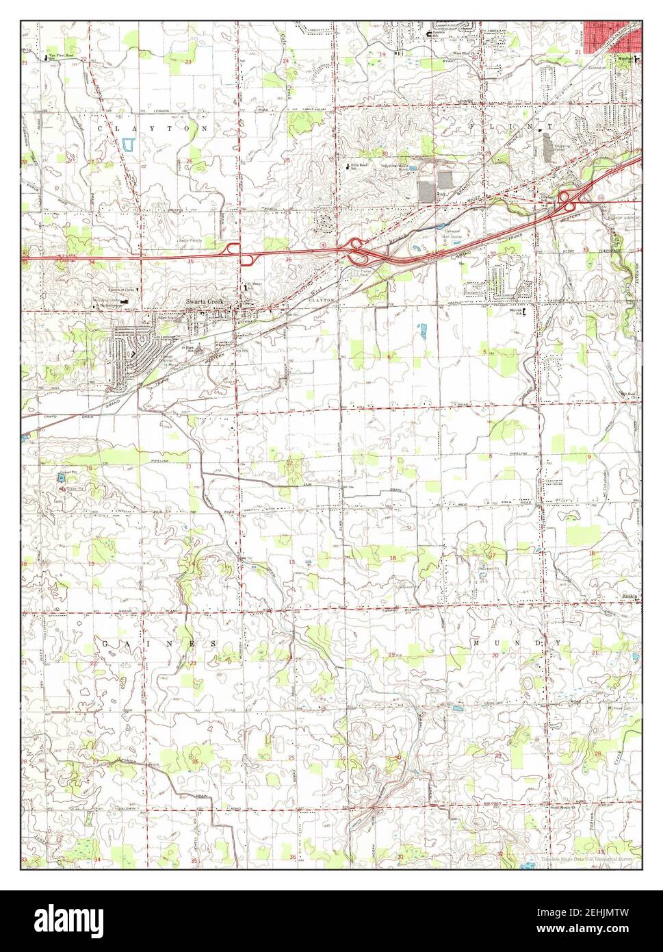 Swartz Creek, Michigan, map 1969, 124000, United States of America by