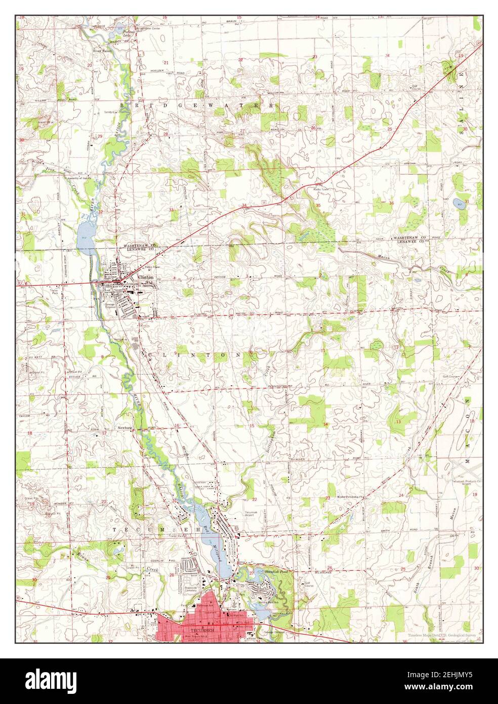 Tecumseh michigan map Cut Out Stock Images & Pictures Alamy