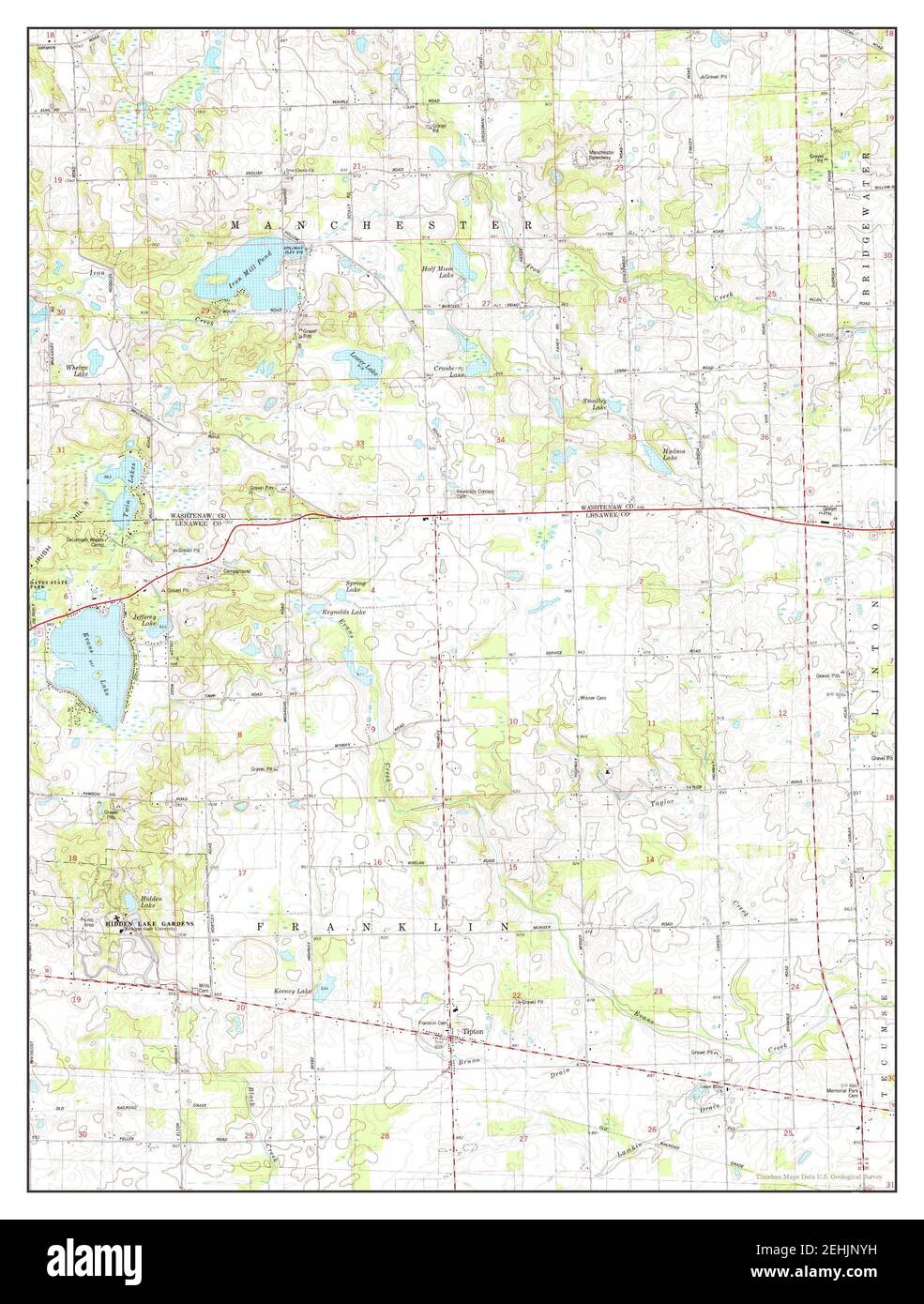 Tipton, Michigan, map 1980, 124000, United States of America by