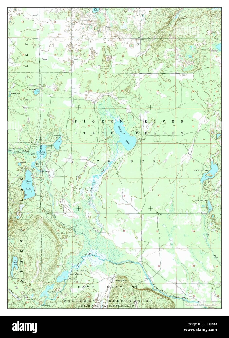 Turtle Lake, Michigan, map 1950, 124000, United States of America by