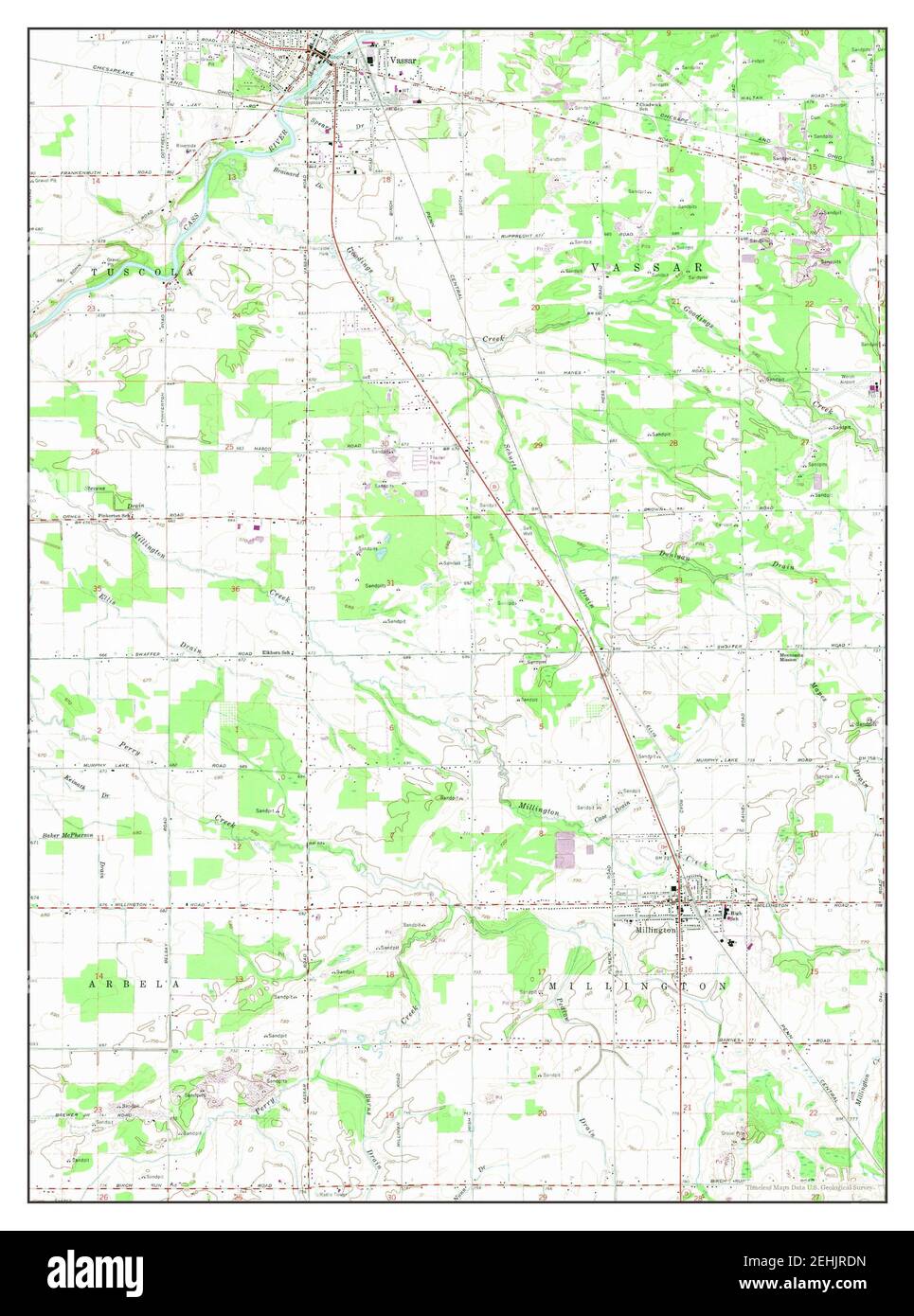 Vassar, Michigan, map 1963, 1:24000, United States of America by ...
