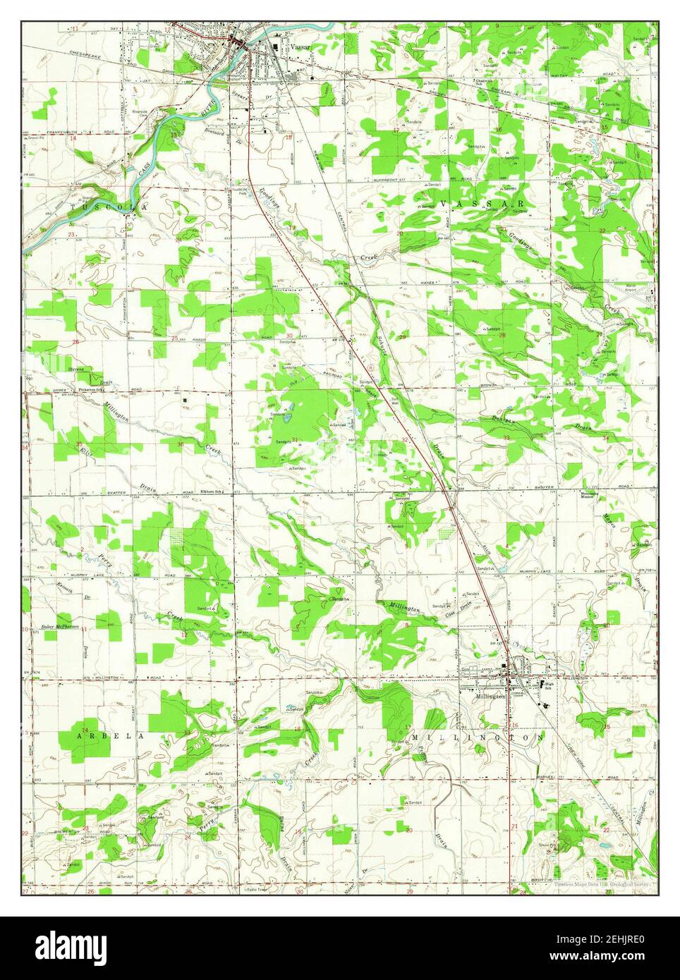 Vassar, Michigan, map 1963, 1:24000, United States of America by ...