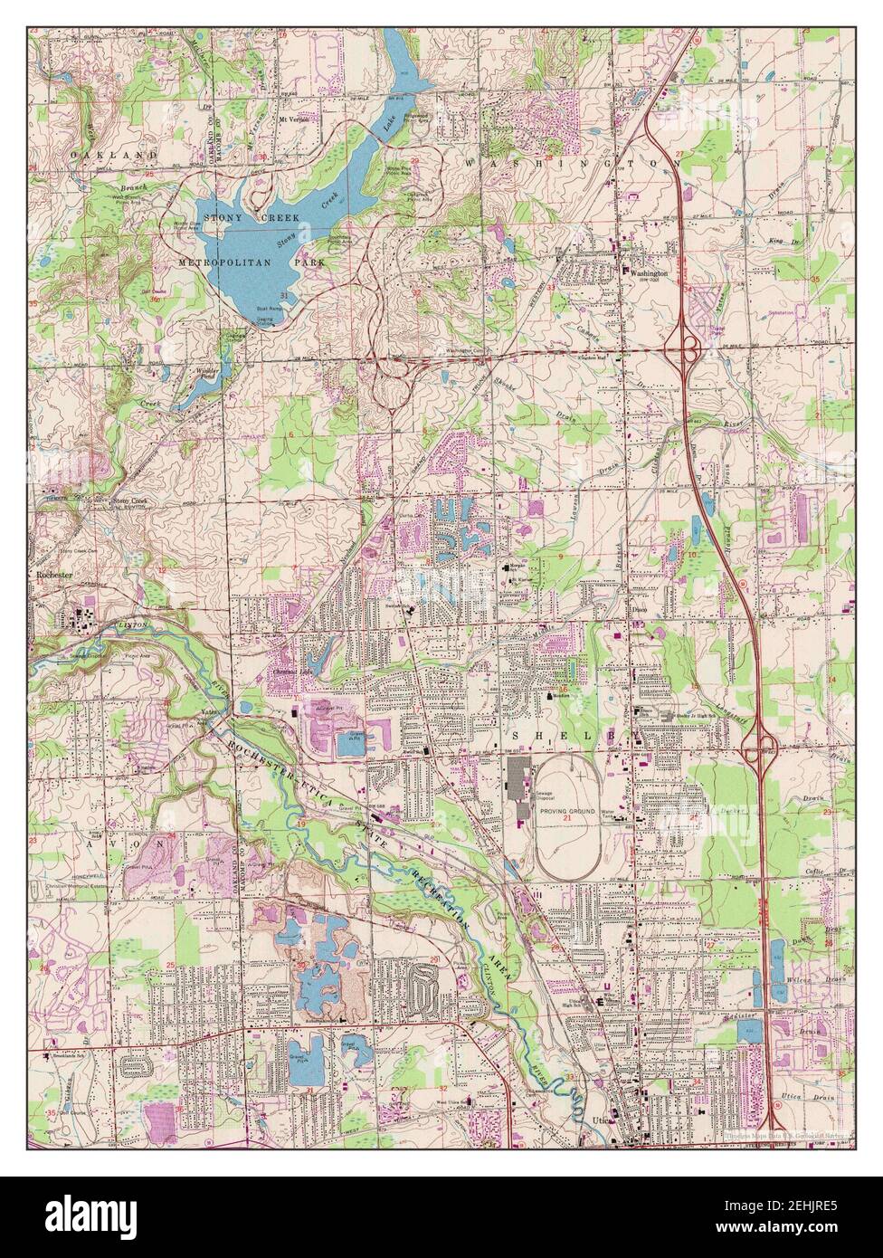 Utica, Michigan, map 1968, 124000, United States of America by