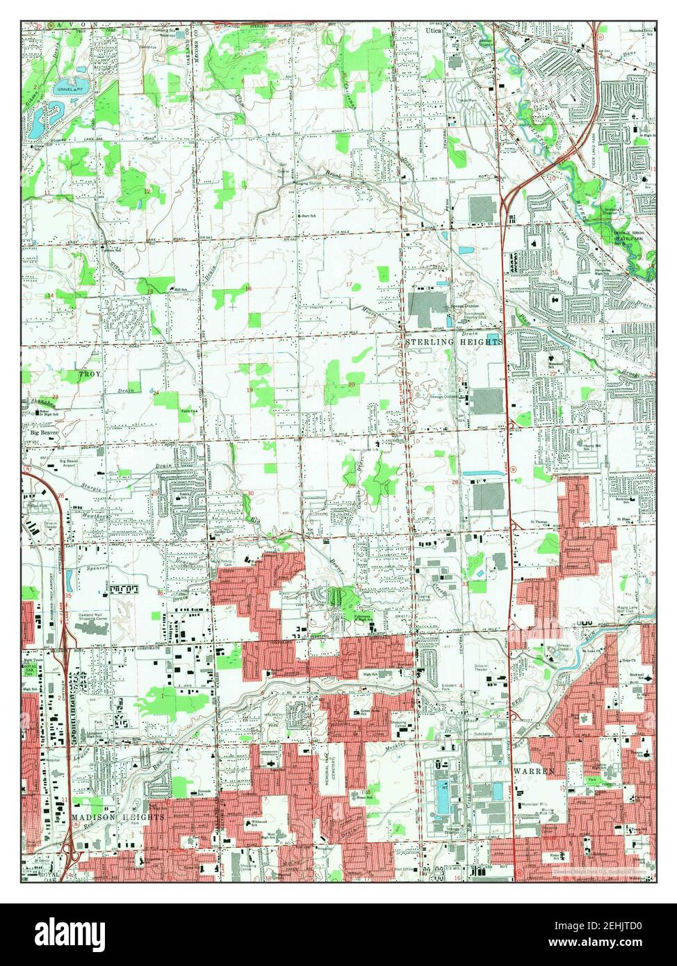 Warren, Michigan, map 1968, 124000, United States of America by