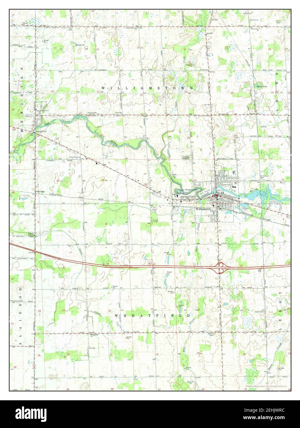 Williamston, Michigan, map 1970, 124000, United States of America by