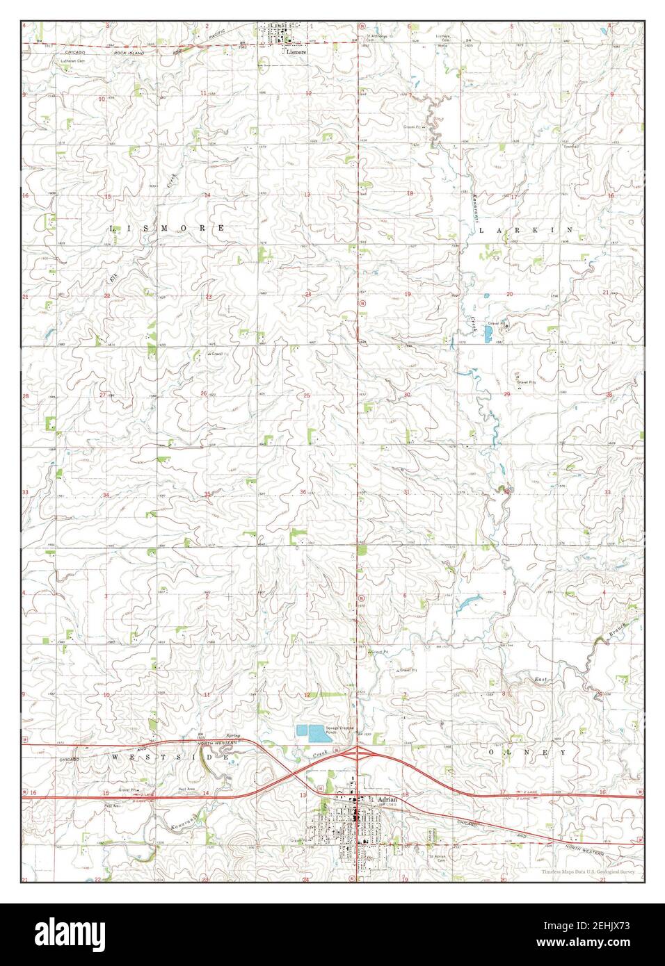 Map of adrian minnesota Cut Out Stock Images & Pictures Alamy