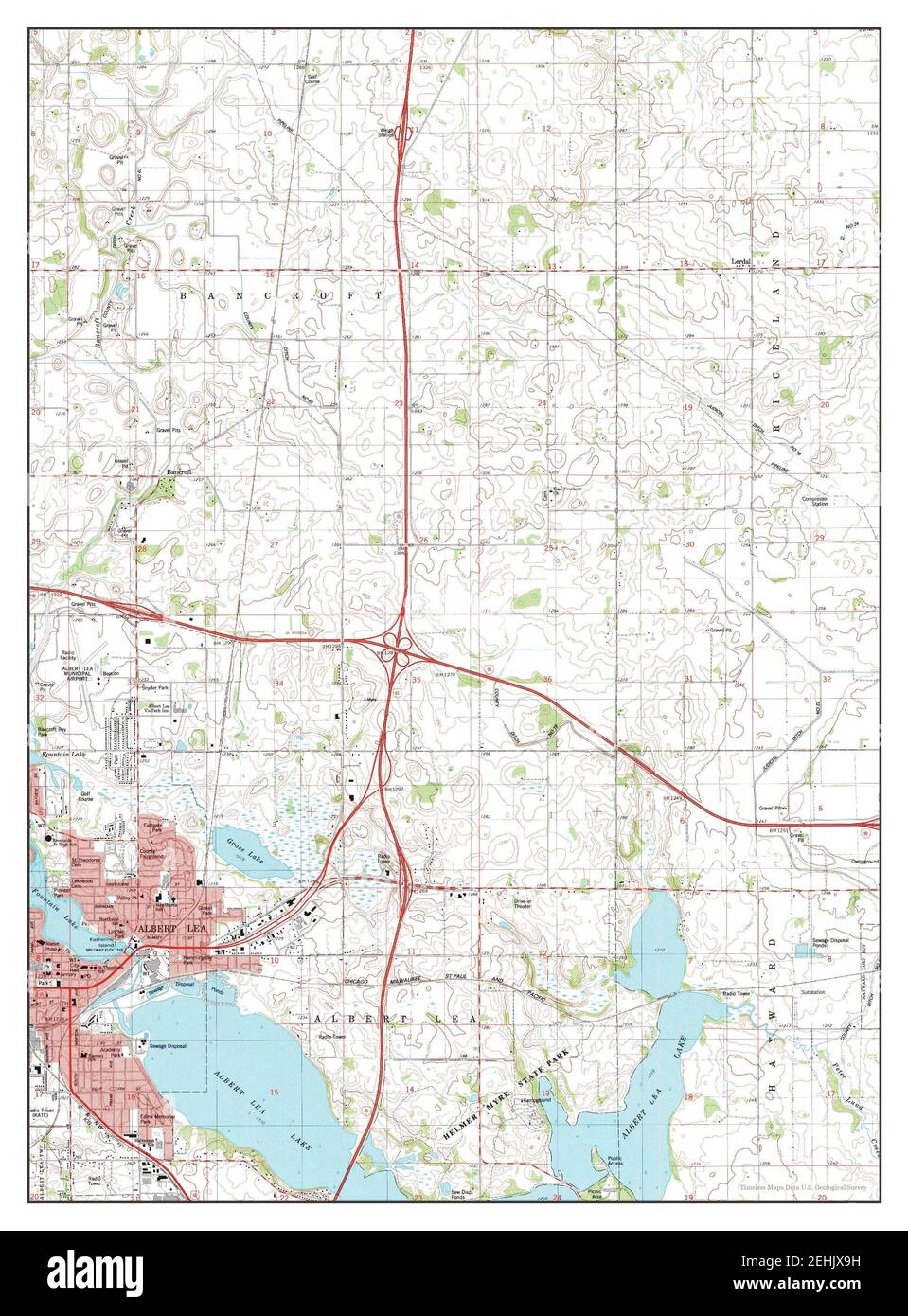 Albert Lea East, Minnesota, map 1982, 124000, United States of America