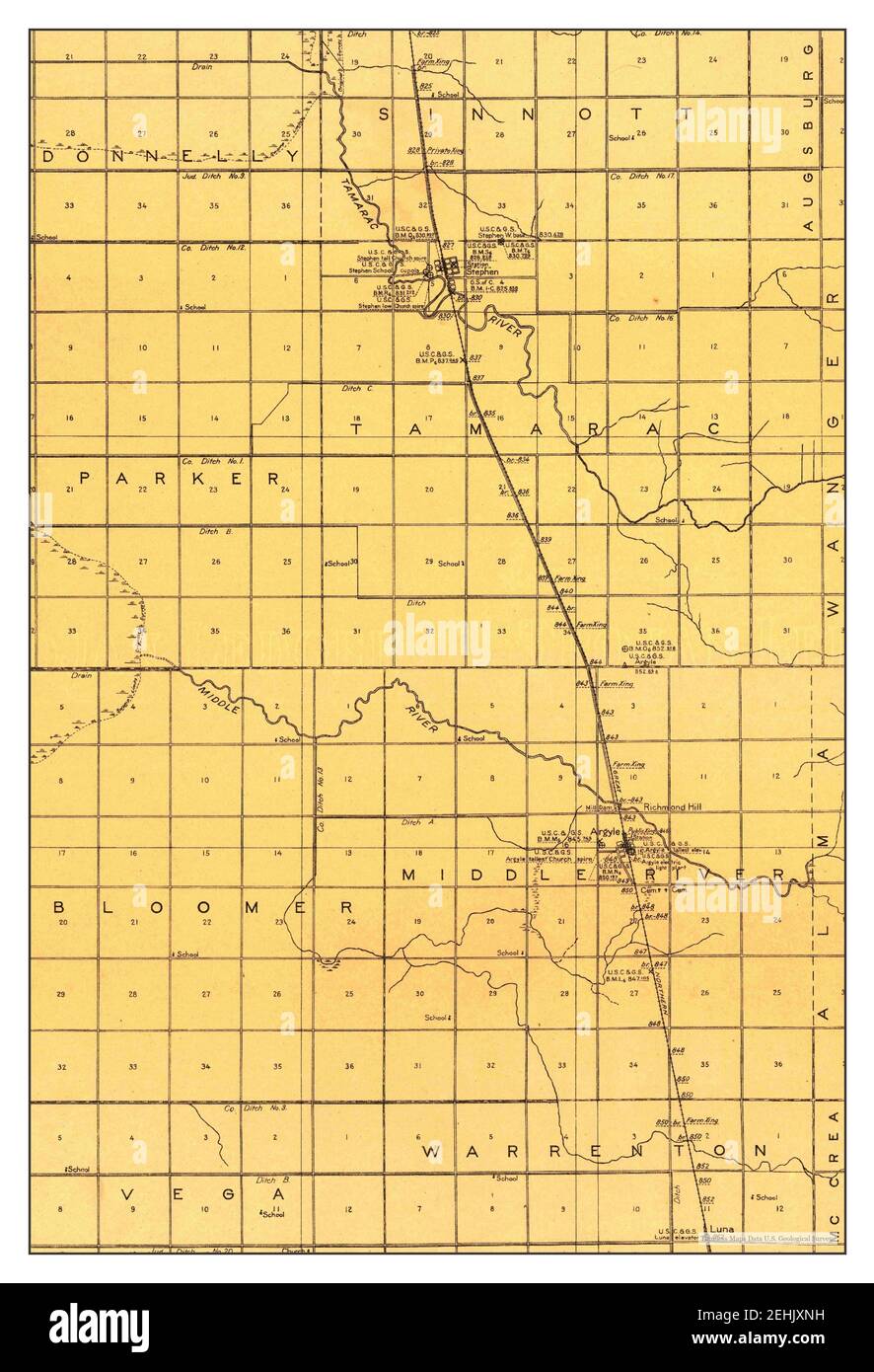 Argyle, Minnesota, map 1918, 162500, United States of America by Timeless Maps, data U.S