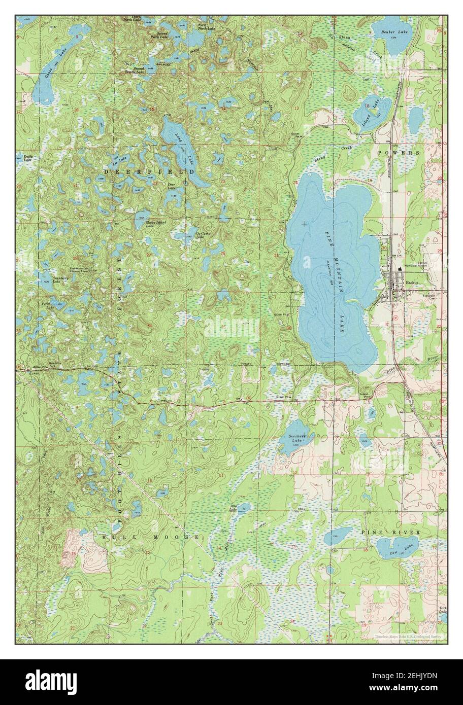 Backus, Minnesota, map 1970, 124000, United States of America by