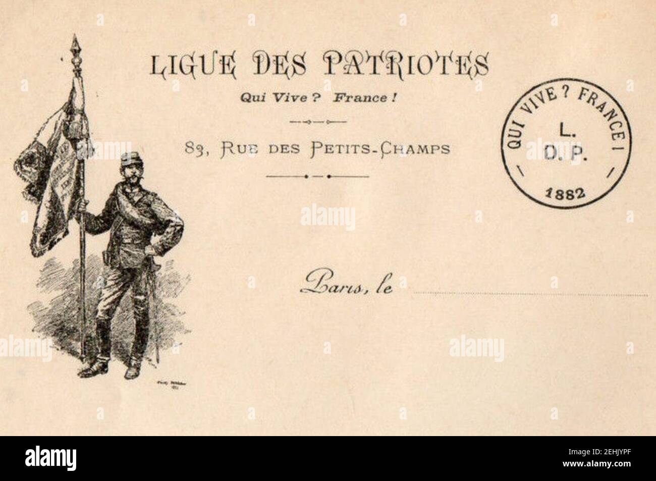 1062866] France, Jeton, Ligue des Patriotes, 1882, Mercié