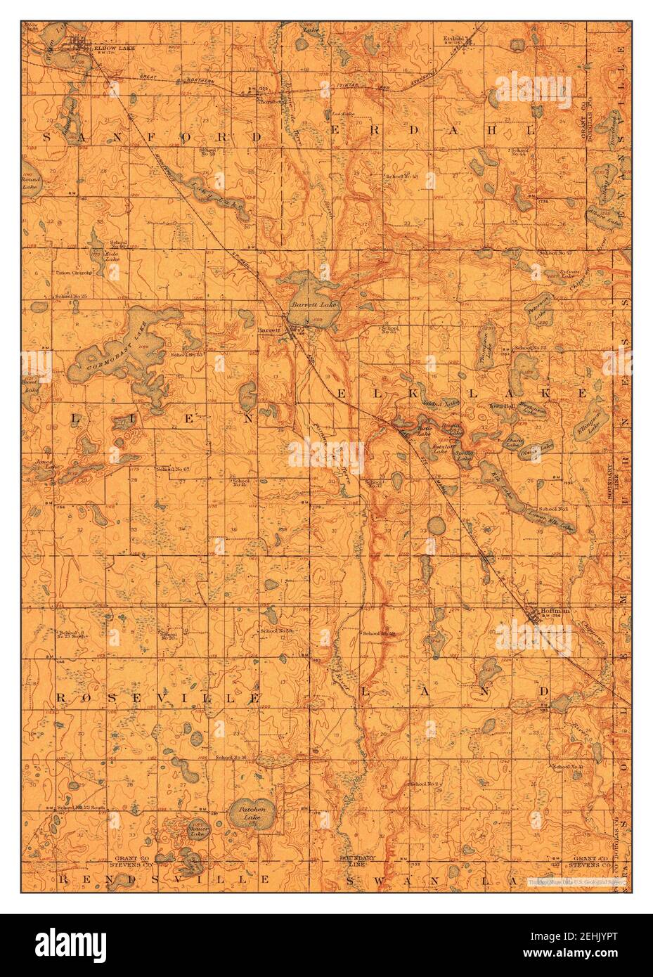 Barrett, Minnesota, map 1911, 1:62500, United States of America by Timeless Maps, data U.S. Geological Survey Stock Photo