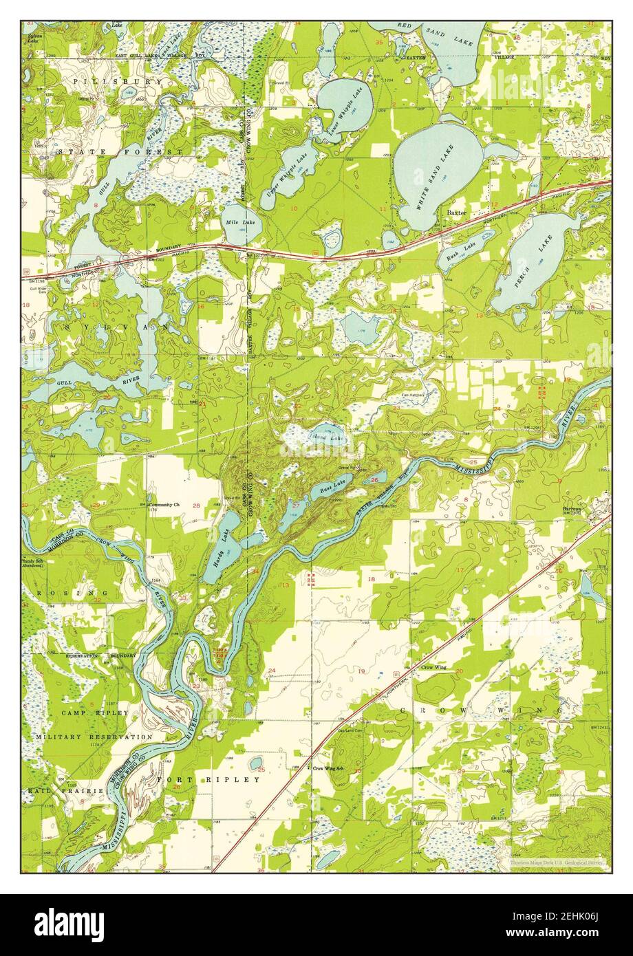 Map of baxter minnesota hi-res stock photography and images - Alamy