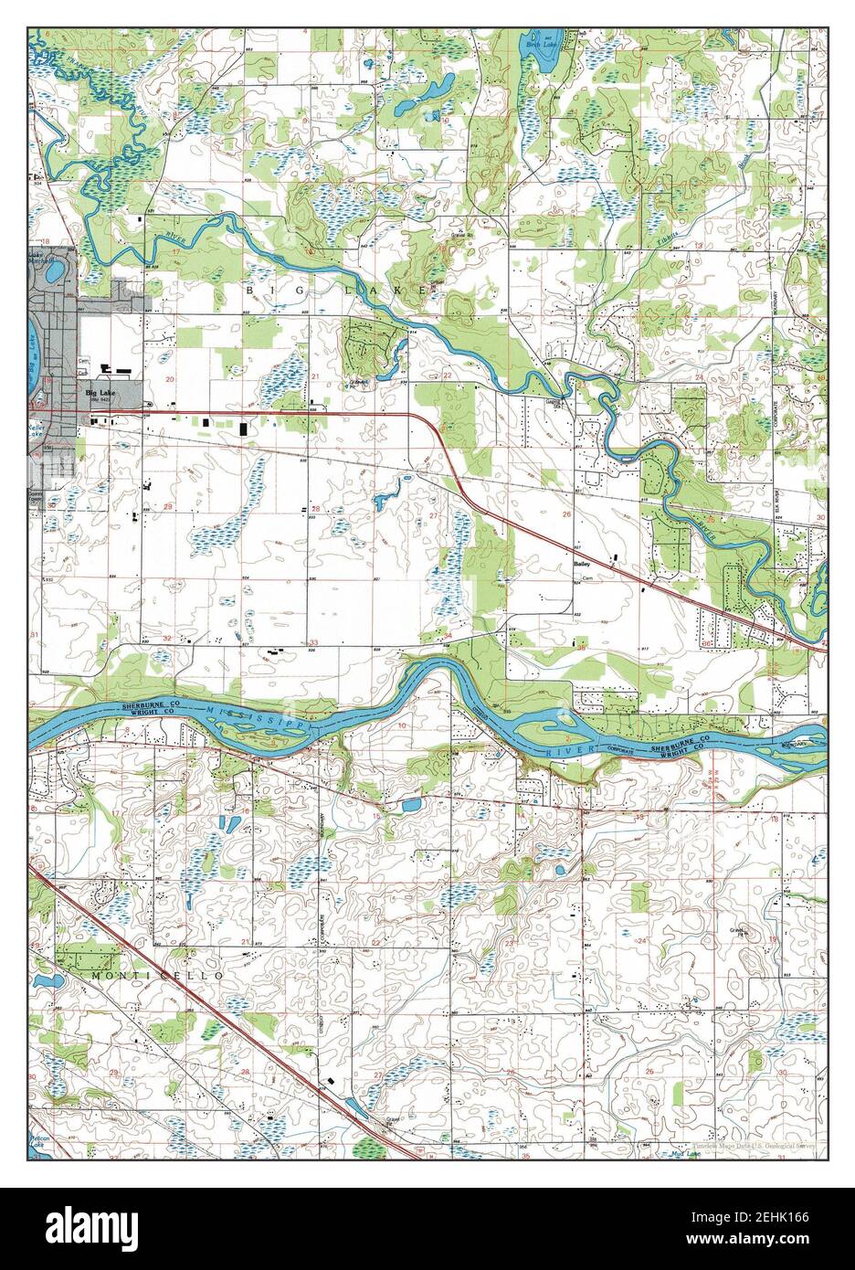 Big Lake, Minnesota, map 1991, 124000, United States of America by
