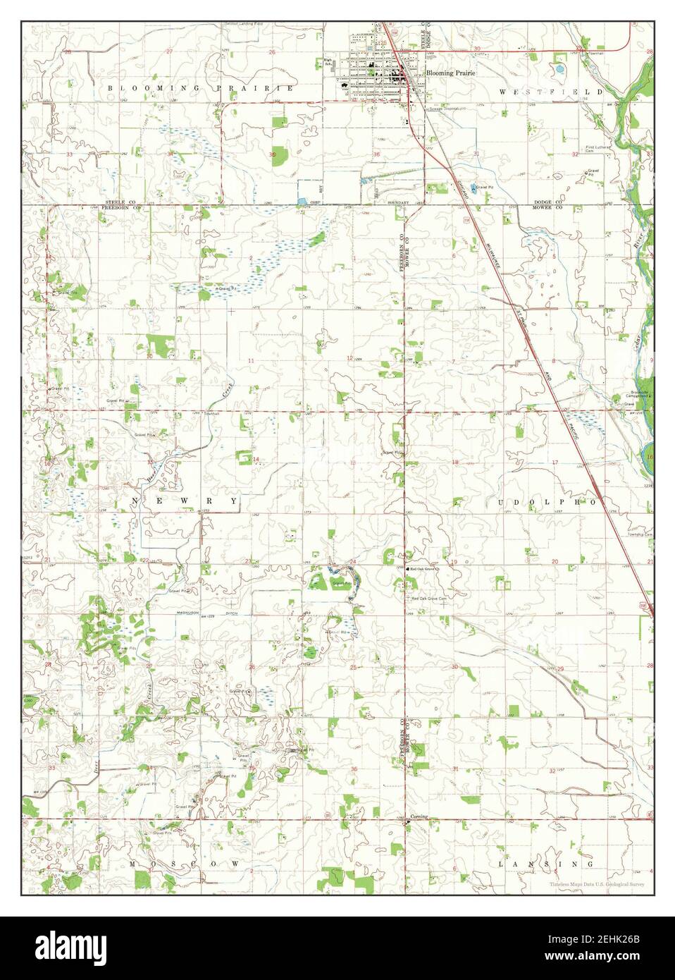 Blooming Prairie Mn Map Blooming Prairie, Minnesota, Map 1967, 1:24000, United States Of America By  Timeless Maps, Data U.s. Geological Survey Stock Photo - Alamy