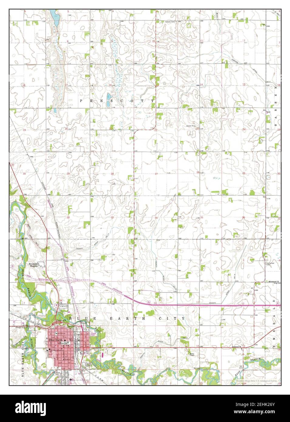 Blue Earth, Minnesota, map 1967, 124000, United States of America by