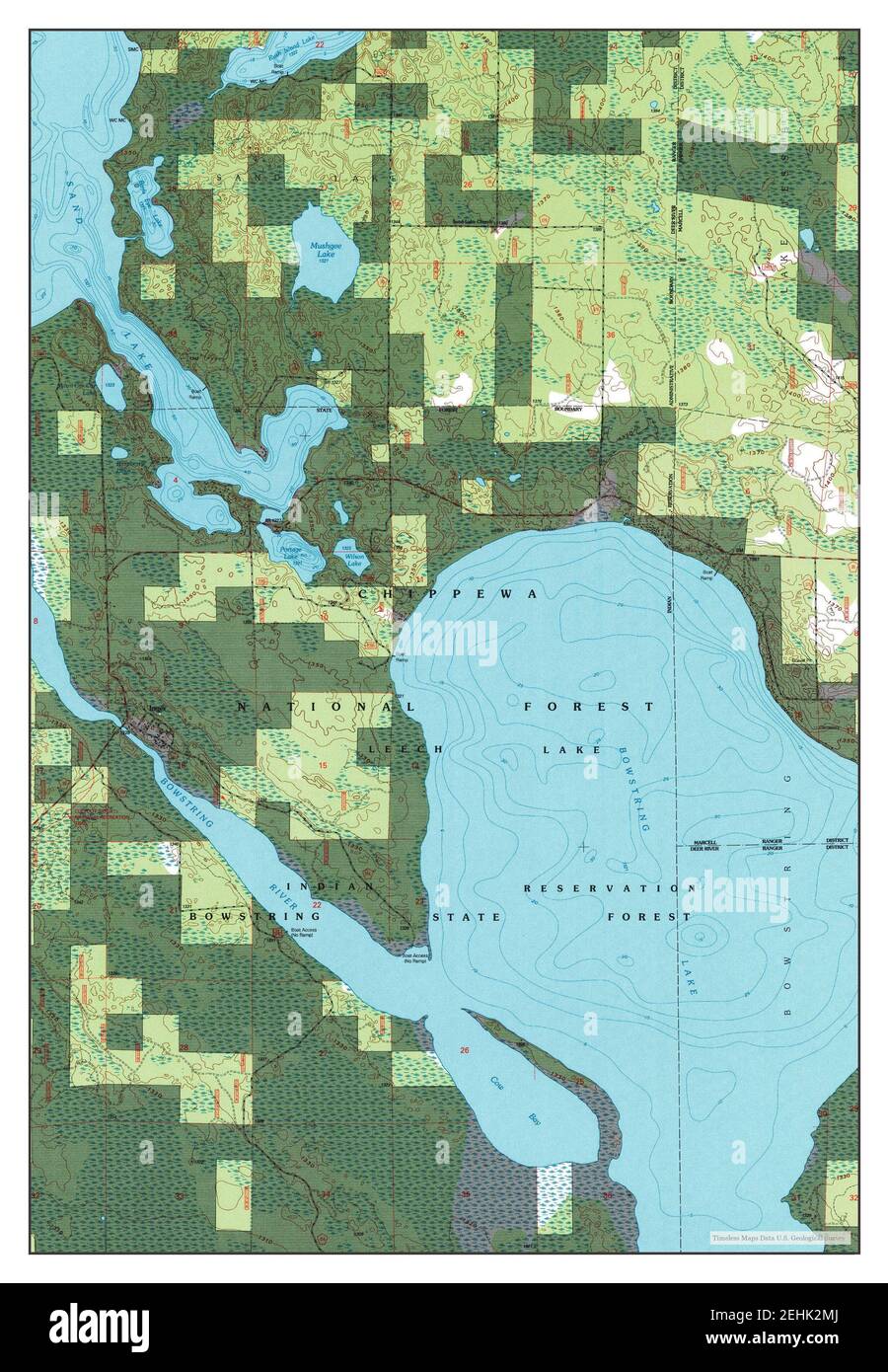 Bowstring lake mn map
