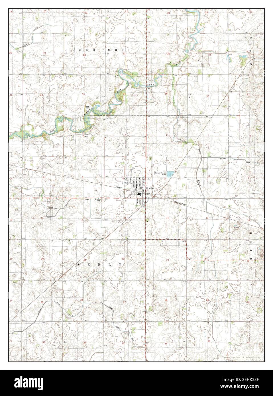 Bricelyn, Minnesota, map 1982, 124000, United States of America by