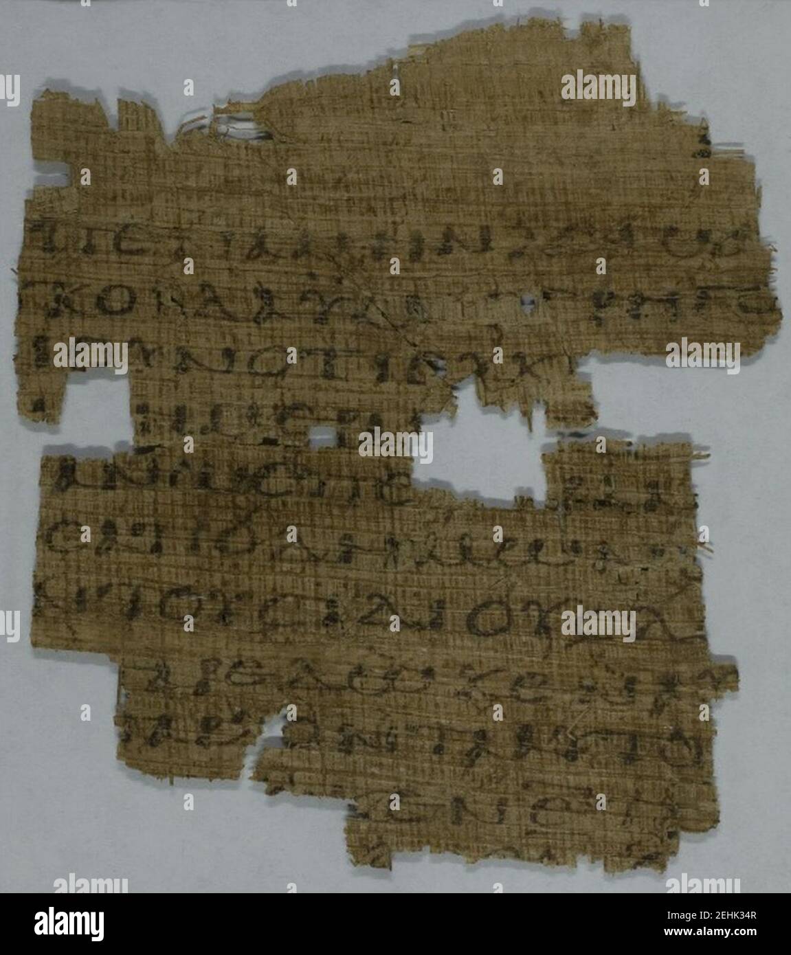 Papyrus 35 - PSI 1 - Matthew 25,12-15.20-23 - recto. Stock Photo