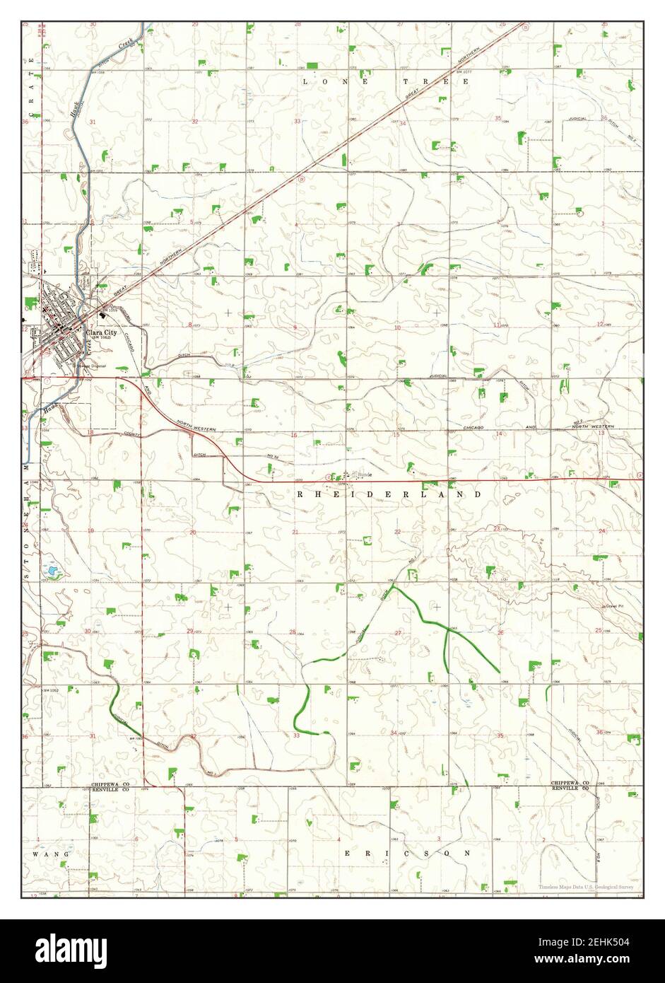 Map of clara city minnesota Cut Out Stock Images & Pictures Alamy