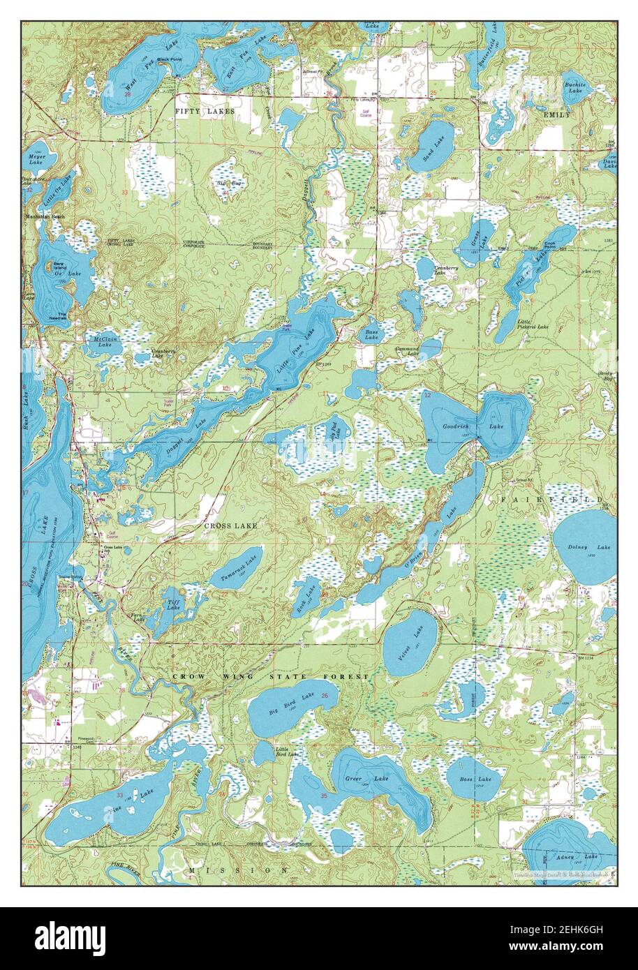 Cross Lake, Minnesota, map 1960, 124000, United States of America by