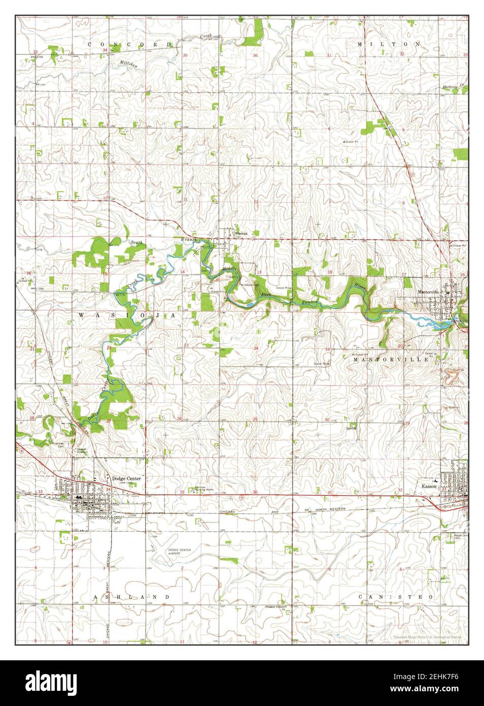 Map of dodge center Cut Out Stock Images & Pictures Alamy