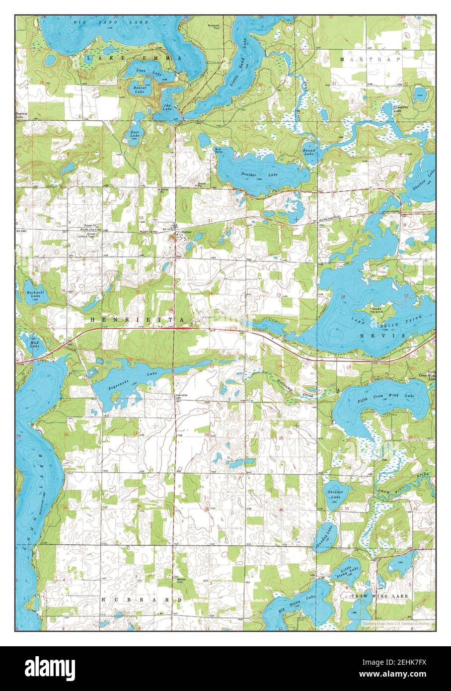 Dorset, Minnesota, map 1970, 1:24000, United States of America by Timeless Maps, data U.S. Geological Survey Stock Photo