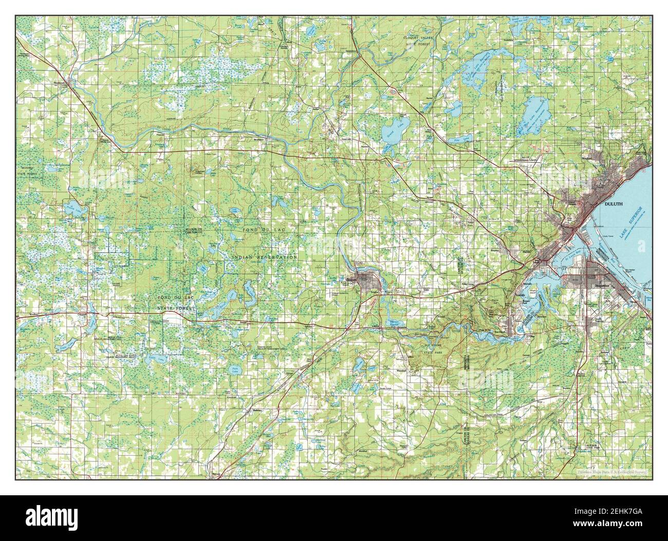 Duluth, Minnesota, map 1980, 1100000, United States of America by