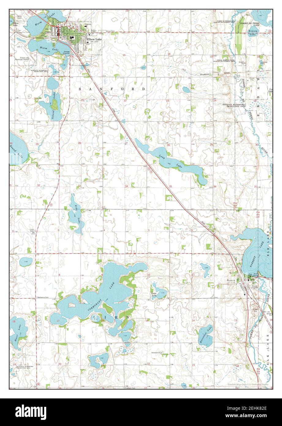 Elbow Lake, Minnesota, map 1973, 124000, United States of America by