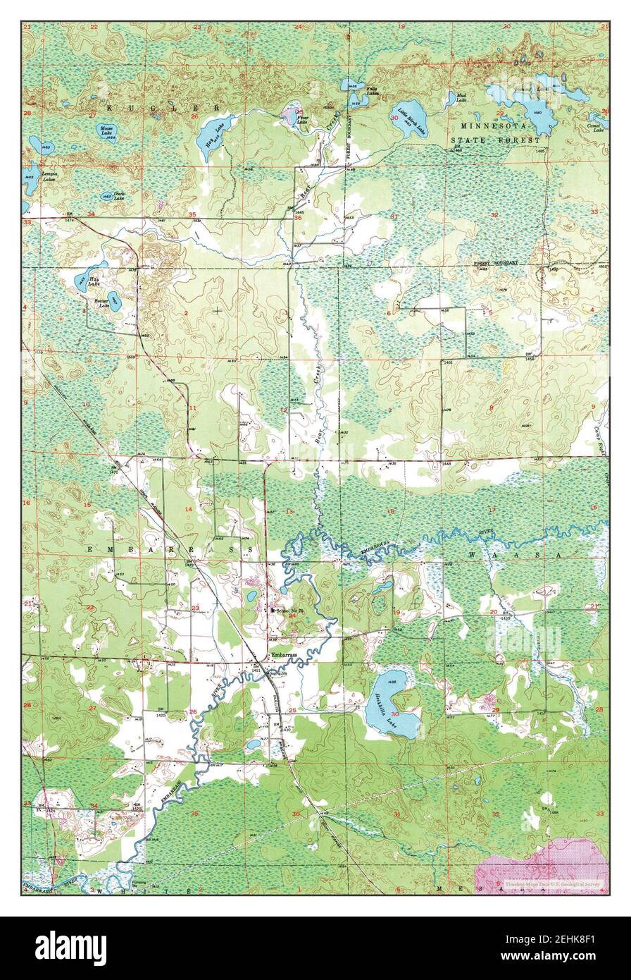 Embarrass, Minnesota, map 1949, 124000, United States of America by