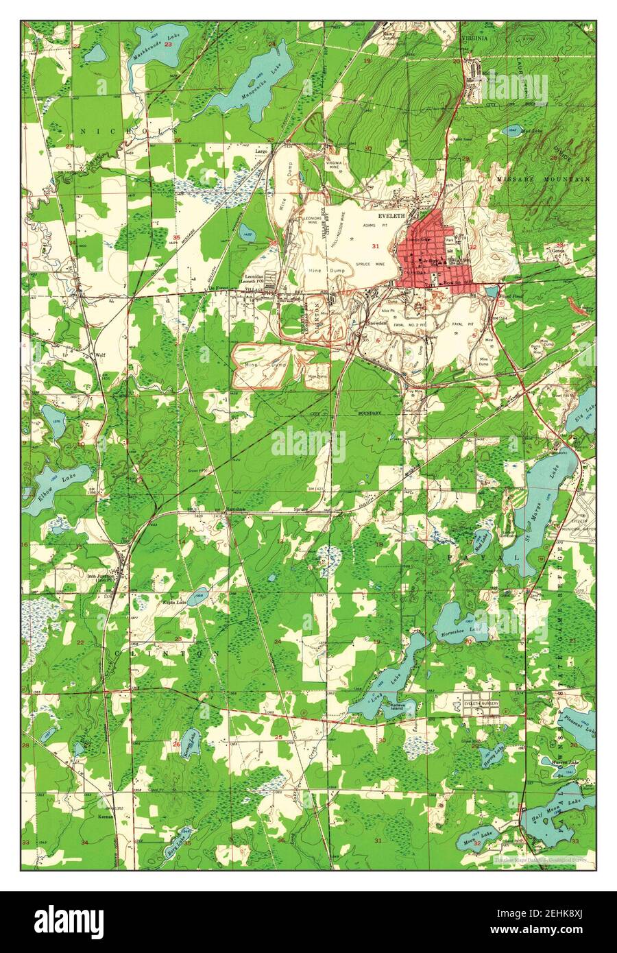 Eveleth minnesota map Cut Out Stock Images & Pictures Alamy