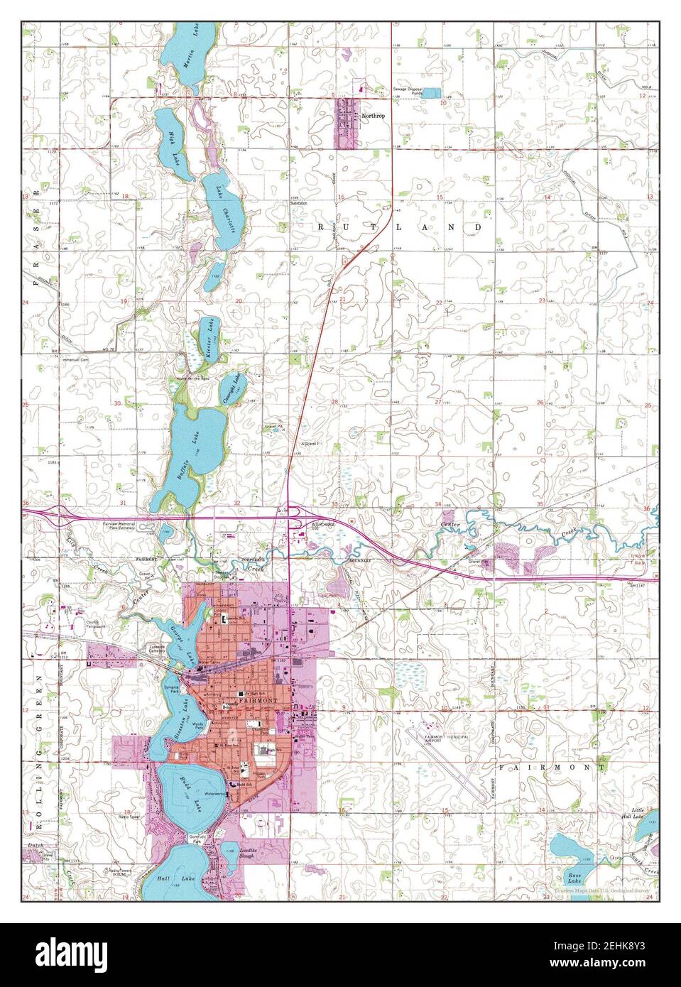 Fairmont, Minnesota, map 1992, 124000, United States of America by