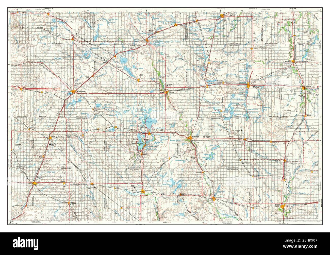 Fairmont, Minnesota, map 1954, 1250000, United States of America by