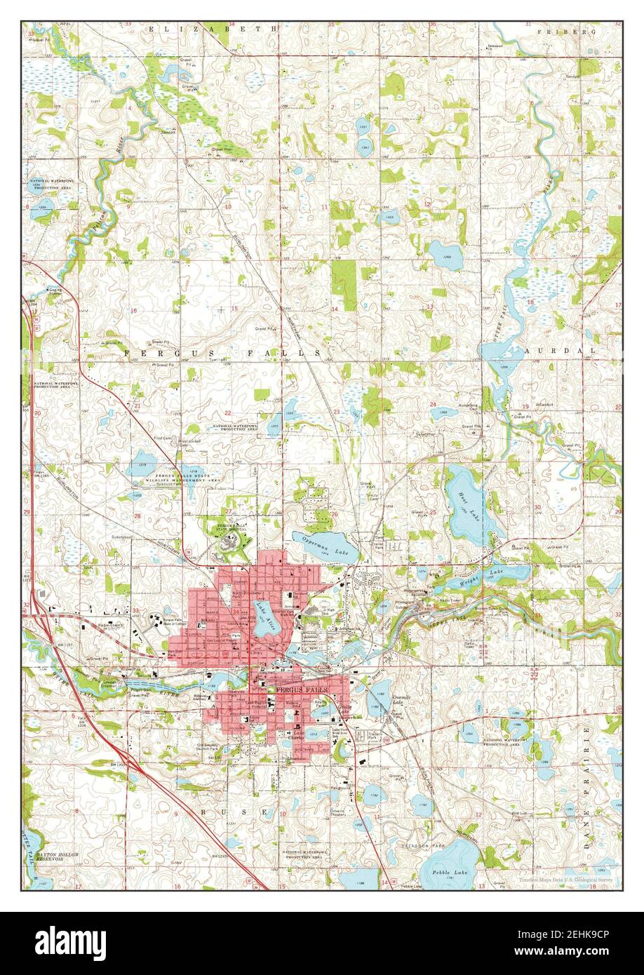 Fergus falls map Cut Out Stock Images &amp; Pictures - Alamy
