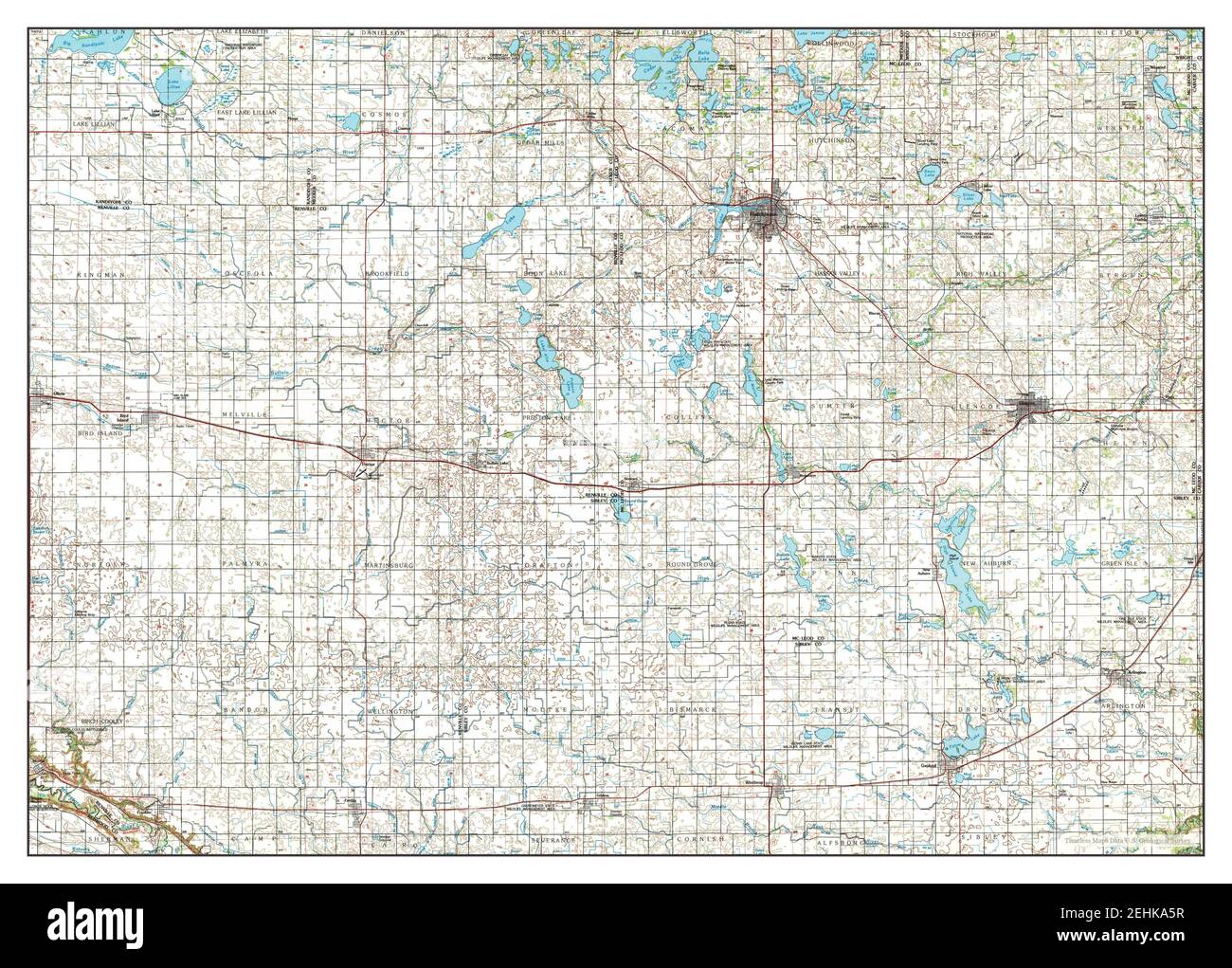 Glencoe, Minnesota, map 1986, 1100000, United States of America by