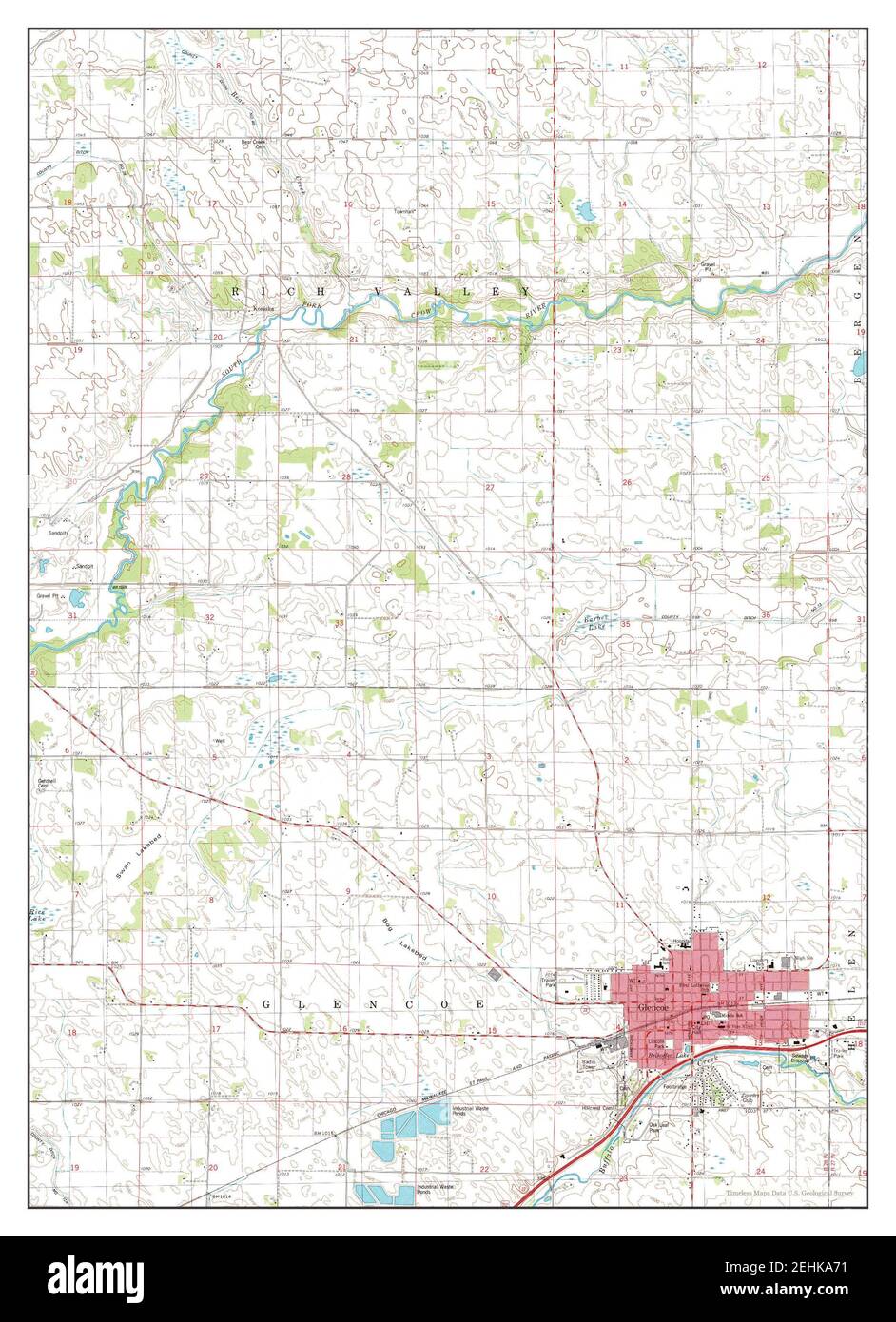 Map of glencoe minnesota Cut Out Stock Images & Pictures Alamy
