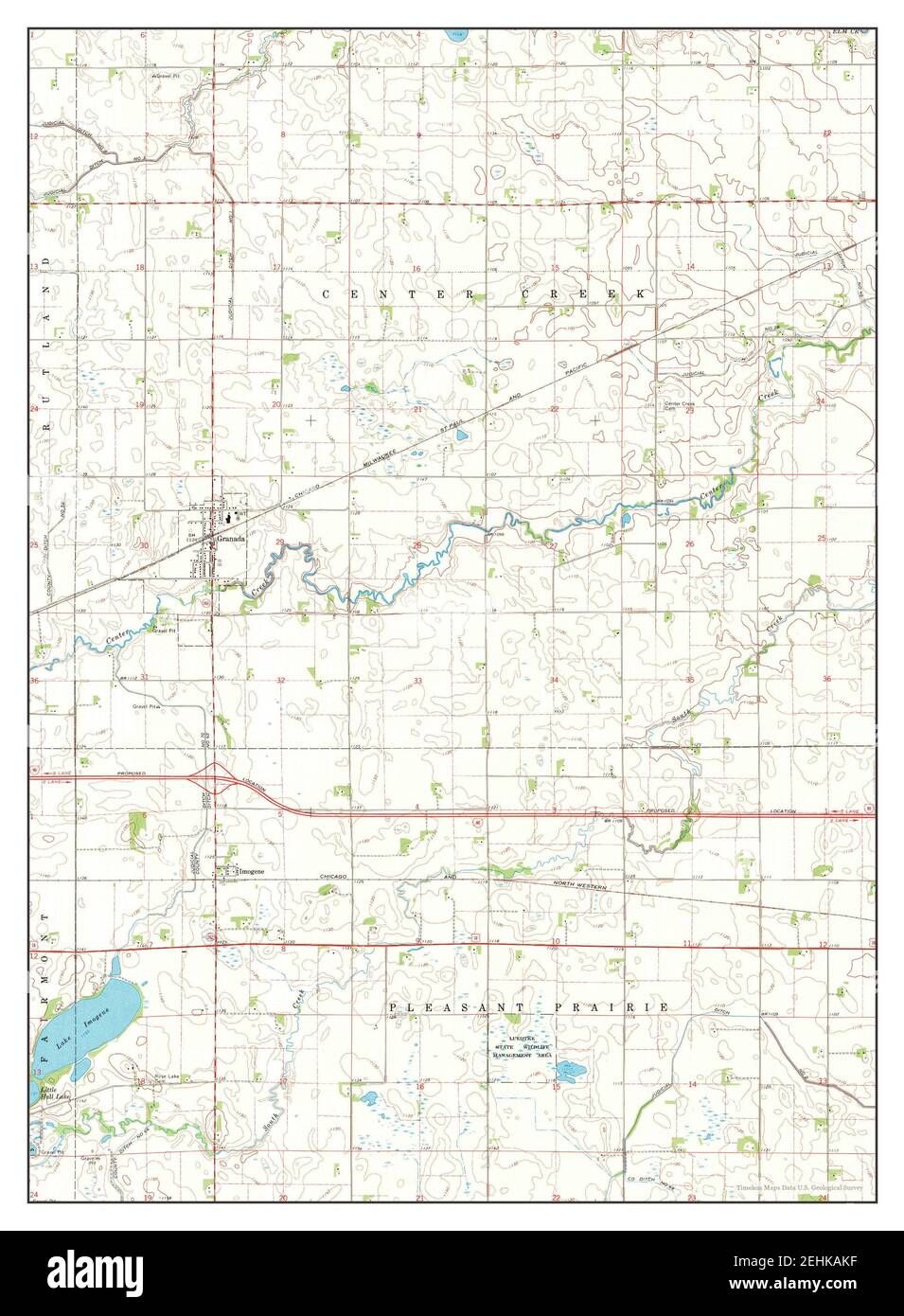 Granada, Minnesota, map 1967, 124000, United States of America by