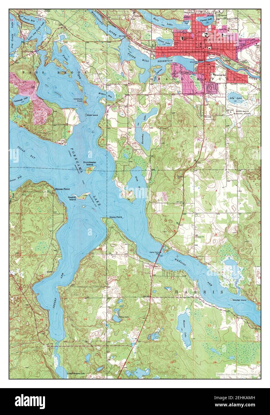 Map of grand rapids minnesota Cut Out Stock Images & Pictures Alamy