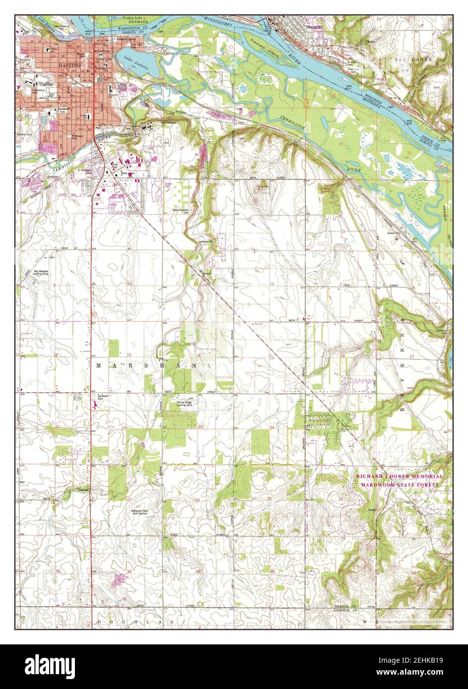 Hastings minnesota map Cut Out Stock Images & Pictures - Alamy